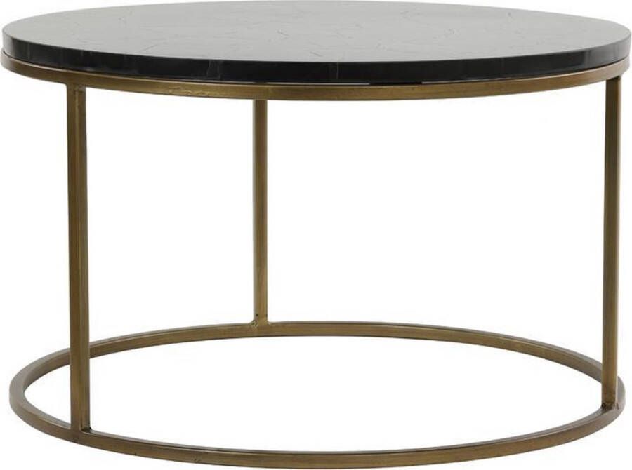Light & Living Salontafel Ø75x44 cm SOBRINA zwart agaat+antiek brons