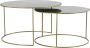 Light & Living Salontafel Evato Set van 2 stuks Groen Rond - Thumbnail 1