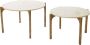 Light & Living Ronde Salontafel Kanae Set van 2 stuks Travertin Bruin - Thumbnail 1