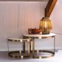 Light & Living Salontafel set PERLATO marmer metaal wit antiek brons - Thumbnail 1