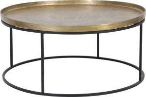 Light & Living Salontafel Serena Ø88x41 cm antiek koper en mat zwart Brons Rond
