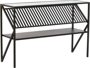 Light & Living Light&living Side table 120x40x80 cm EZRA glas helder+mat zwart