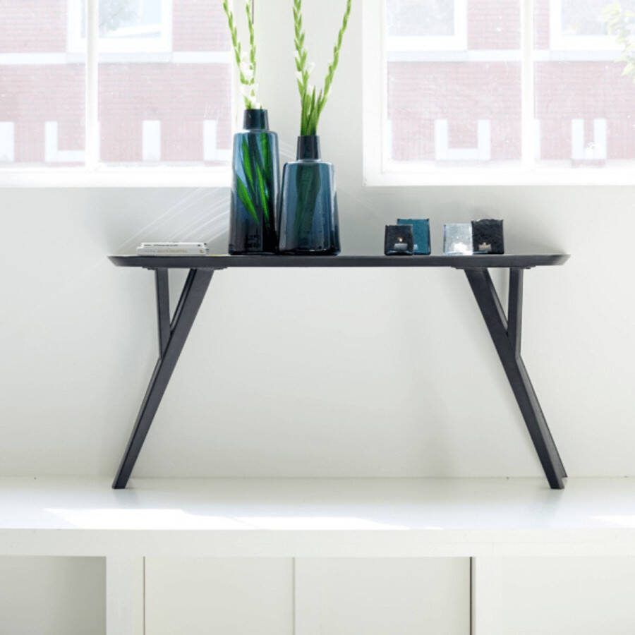 Light & Living Sidetable 'Quenza' Acaciahout 160cm kleur Mat Zwart