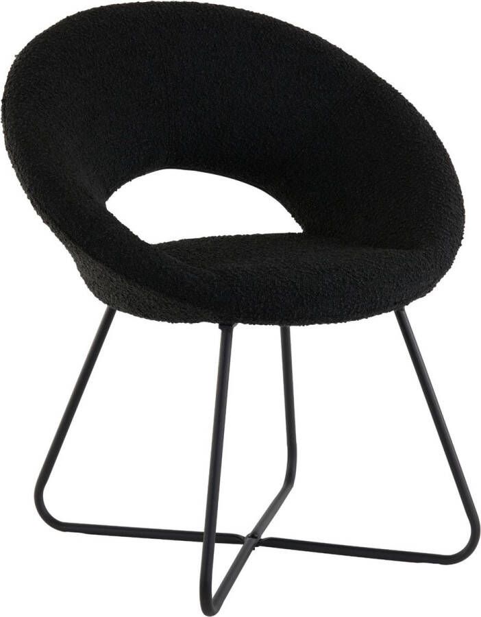 Light & Living Light&living Stoel 72x64x82 cm ANTONY bouclé zwart-zwart