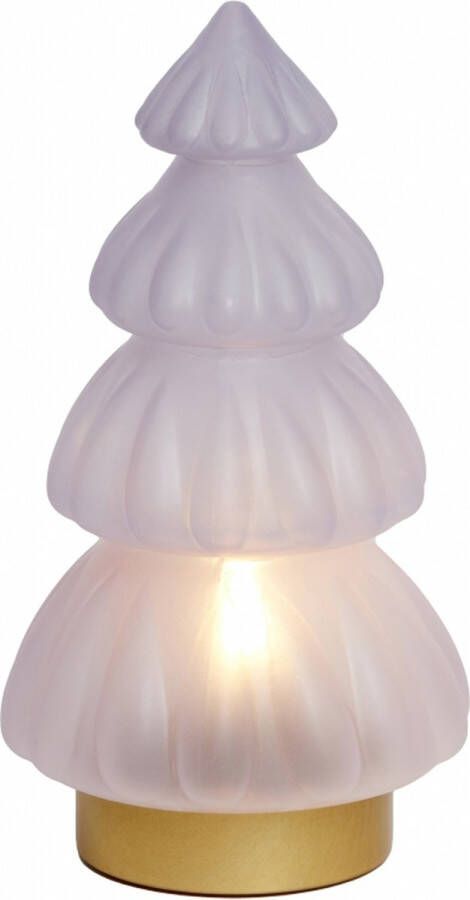Light & Living Tafellamp Kerstboom Glas Paars 15 x 28 x 15 cm (BxHxD)