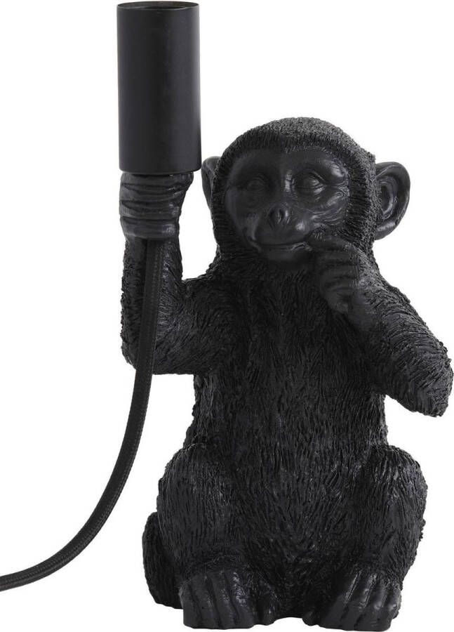 Light & Living Monkey 13x12 5x23 5 cm zwart tafellamp (Kleur: matzwart)