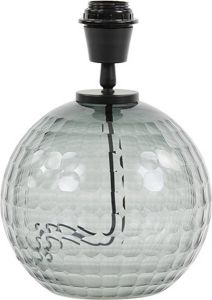 Light & Living Taiki Lampvoet 20x28 cm glas smoke grijs zwart Modern 2 jaar garantie