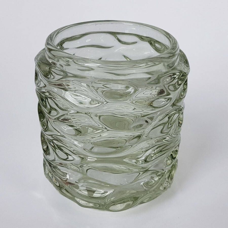 Light & Living theelicht Ginger glas transparant 9 x 10 cm