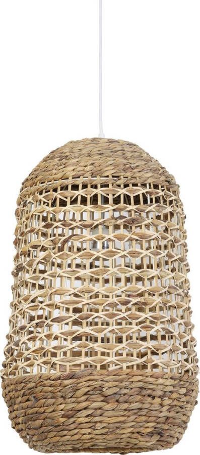 Light & Living Tripoli Hanglamp Rotan Naturel Wit Ø37 5x58cm