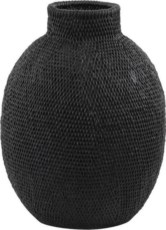 Light & Living Vaas deco Ø30x40 cm MASHABA zwart