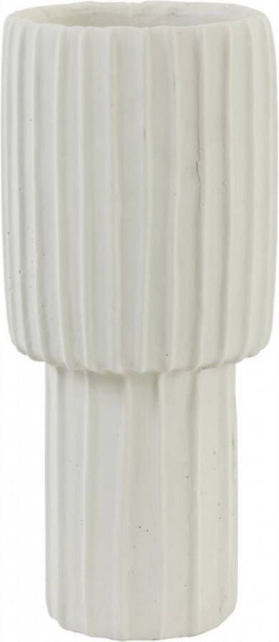 Light & Living Vaas Maja Wit Keramiek Creme 40x18x18cm (hxbxd)