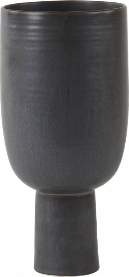 Light & Living Vaas Shalwa M Zwart Keramiek Zwart 34x16x16cm (hxbxd)