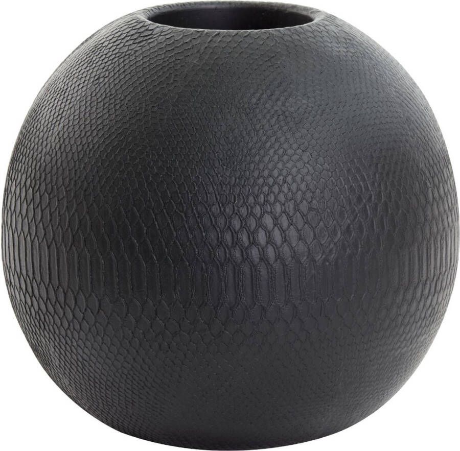 Light & Living Vaas Skeld Zwart Ø30cm Modern