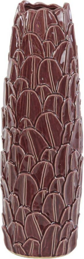 Light & Living Light&living Vaas Ø15x46 cm TOINE keramiek bordeaux