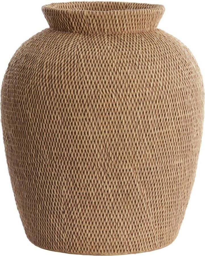 Light & Living Vaas Vedella Bruin Ø36cm Modern