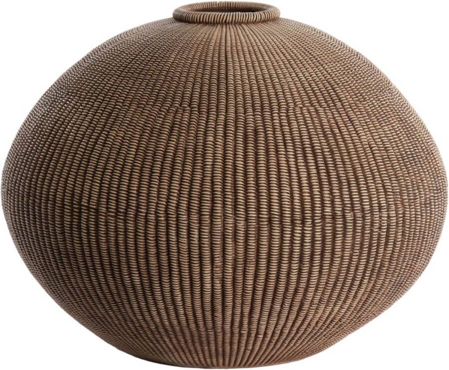 Light & Living Vaas Vedollo Bruin Ø35cm Modern