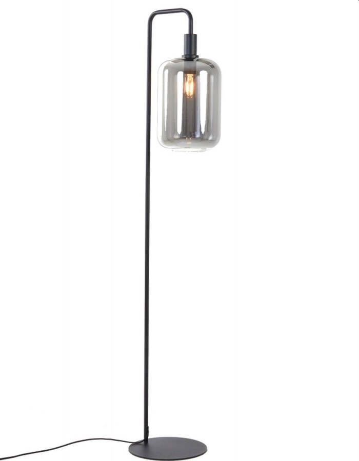 Light & Living Lekar 35 5x28x155 cm zwart rookglas vloerlamp