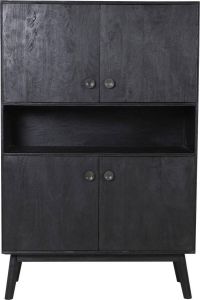 Light & Living Wandkast Espita Zwart 104x40x158 cm