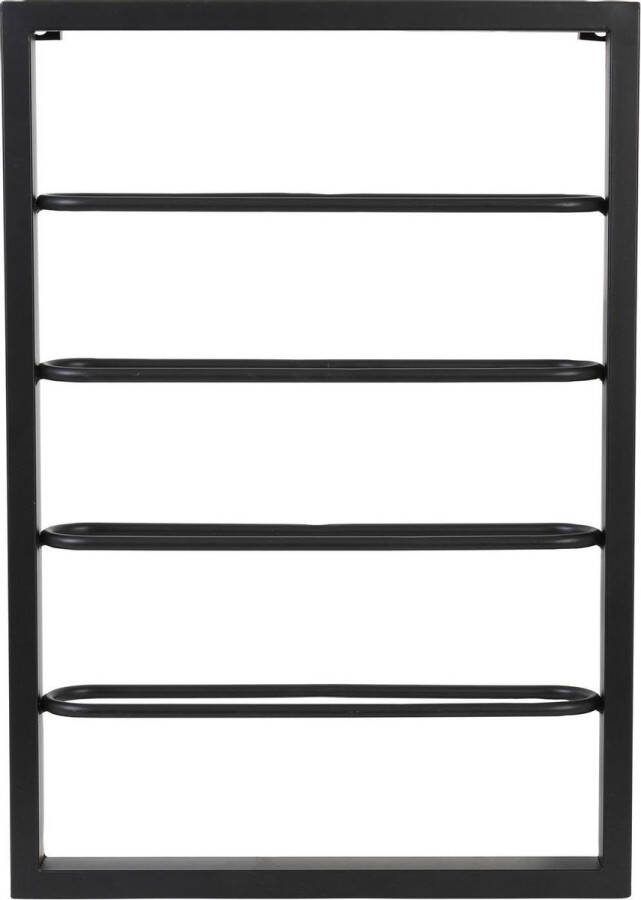 Light & Living Wijnrek Amore Zwart 4 Flessen Modern