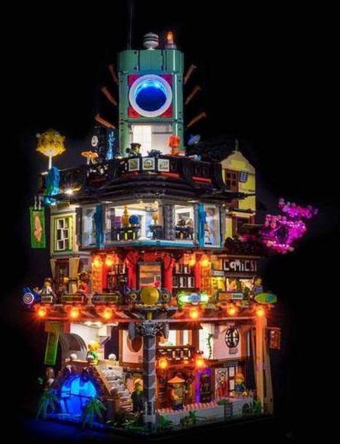Light My Bricks Geschikt voor LEGO Ninjago City 70620 Verlichtings Set