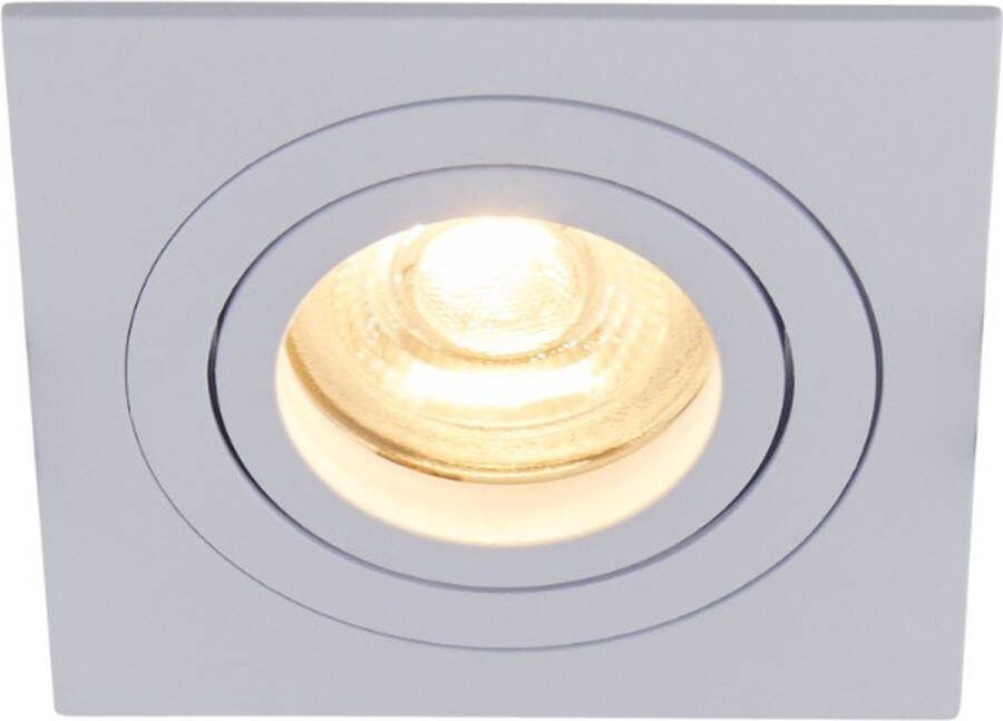 Lighto Inbouwspot wit vierkant kantelbaar Met GU10 fitting