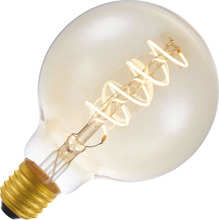 Lighto LED filament Grote fitting E27 Globelamp Goud 95mm 4W