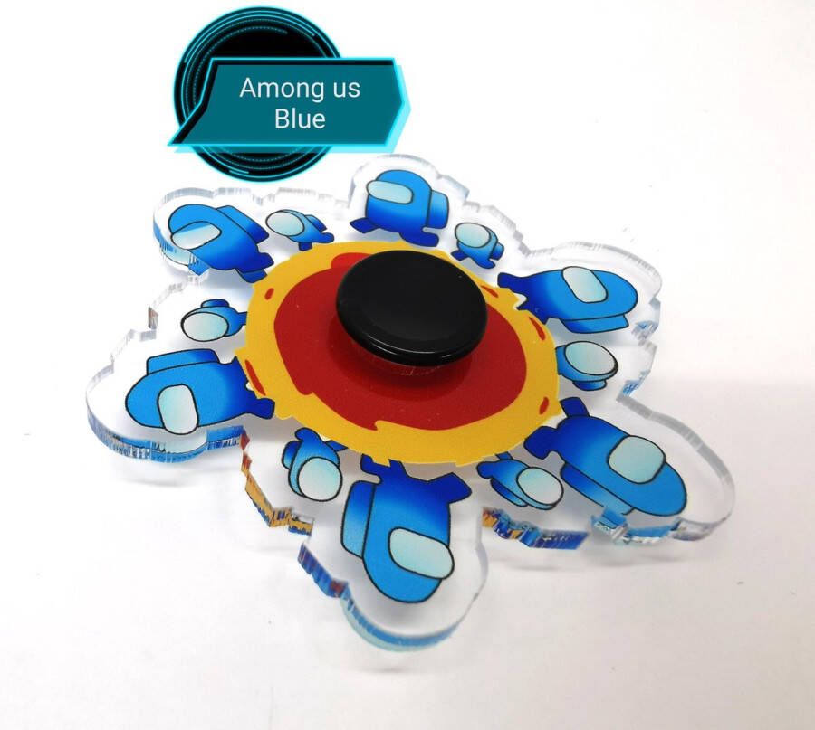 Lili 41 2021 New Trend Animatie Fidget Spinner- Among us Blue-Hand Spinner-Anti stress- Voor Kinderen Volwassen