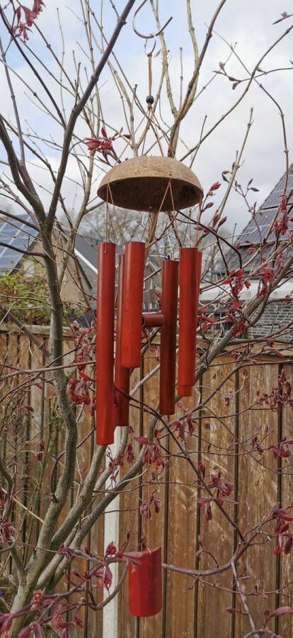 Lili 41 Handgemaakte – Japanse bamboe windgong hanger met Zen geluid Ornament – terras tuin interieurdecoratie.