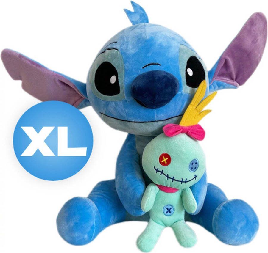 Lilo en Stitch met Scrump Lilo & Stitch Disney Pluche Knuffel XL 60 cm {Disney Plush Toy Speelgoed Groot knuffeldier knuffelpop voor kinderen jongens meisjes Grote Angel Leroy Stitch}