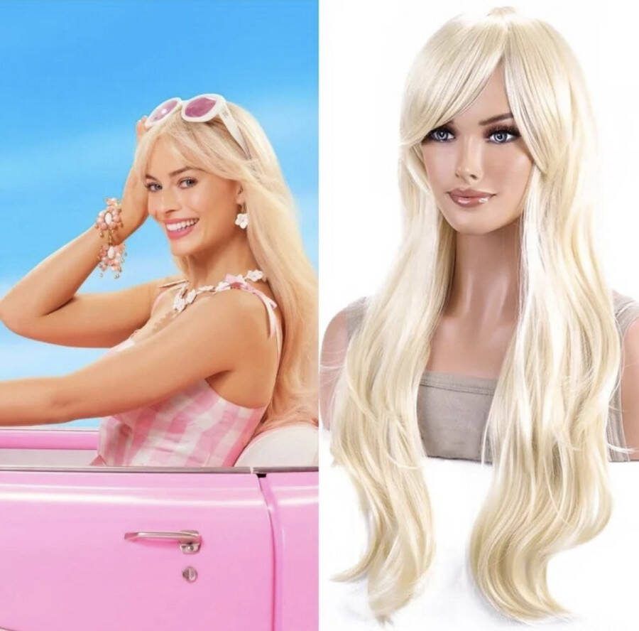 Lily Label Barbie Pruik Blonde pruik Barbie haar Cosplay pruik Themafeest Barbie Carnaval