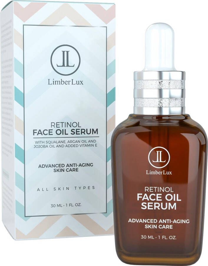 LimberLux Retinol Serum Face Oil met Arganolie Jojoba olie en Squalane inclusief samples Anti aging gezichtsolie met Argan olie Anti rimpel gezichtsserum