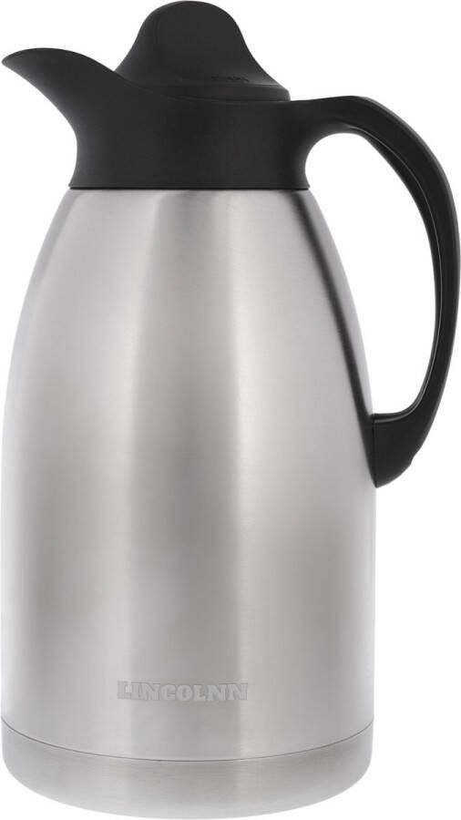 Lincolnn Thermoskan 2 Liter RVS Isoleerkan 24 uur Warm en Koud Goed Geïsoleerd Geschikt Voor Vaatwasser