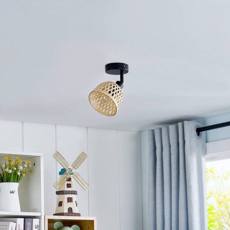 Lindby buitenspot 1licht Bamboe H: 10 cm E14 hel hout