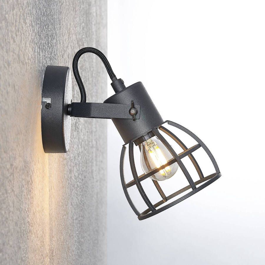 Lindby buitenspot 1licht ijzer H: 15.5 cm E14 zwart