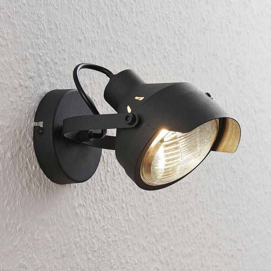 Lindby buitenspot 1licht metaal glas H: 21.5 cm GU10 zwart
