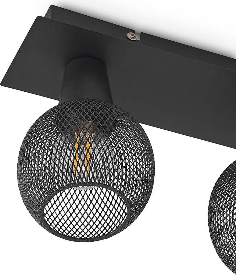 Lindby buitenspot 2lichts ijzer H: 16.6 cm E14 zwart
