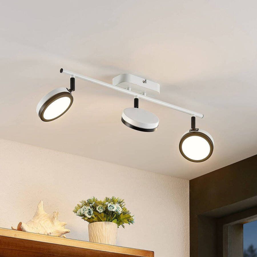 Lindby buitenspot 3lichts IJzer H: 20.2 cm GX53 wit zwart Inclusief lichtbronnen