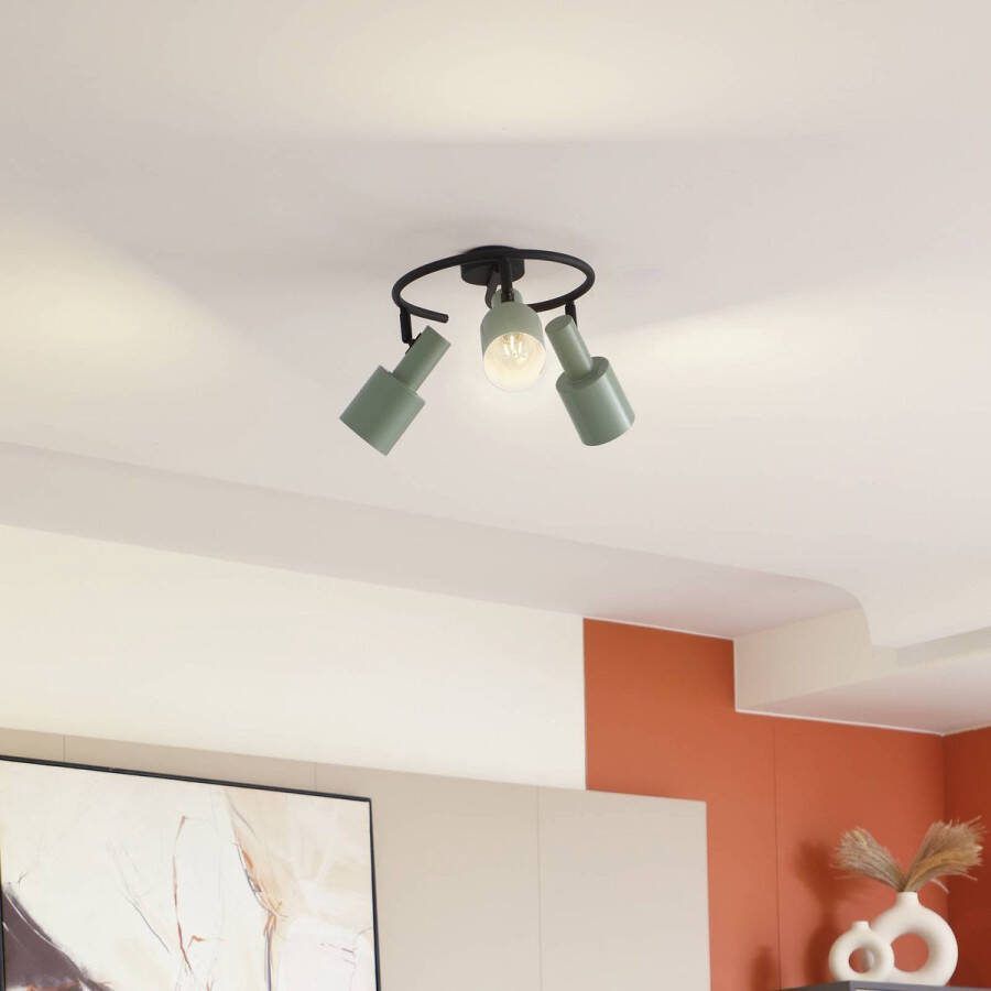Lindby buitenspot 3lichts IJzer H: 25 cm E27 groen zwart