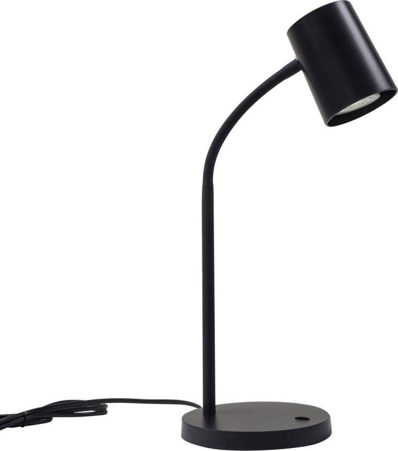 Lindby bureaulamp 1licht ABS siliconen metaal H: 40.5 cm GU10 zwart