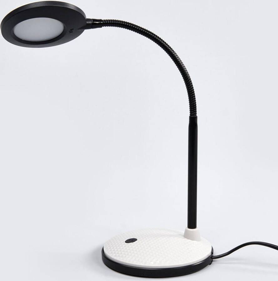 Lindby LED bureaulamp 1licht kunststof H: 36.5 cm lichtgrijs zwart Inclusief lichtbron