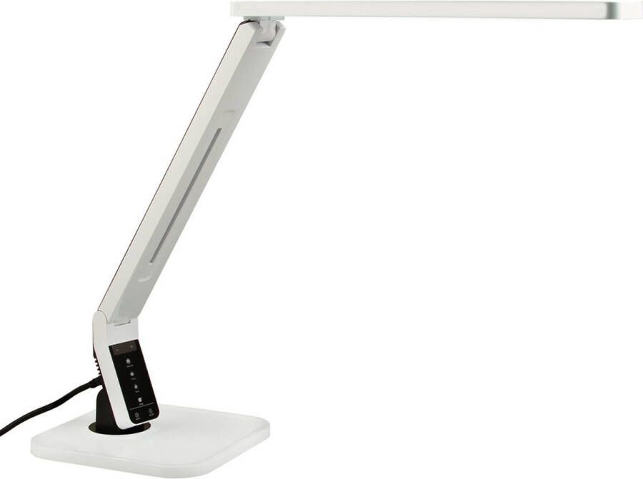 Lindby LED bureaulamp- met touchdimmer 1licht H: 38 cm wit opaal Inclusief lichtbron
