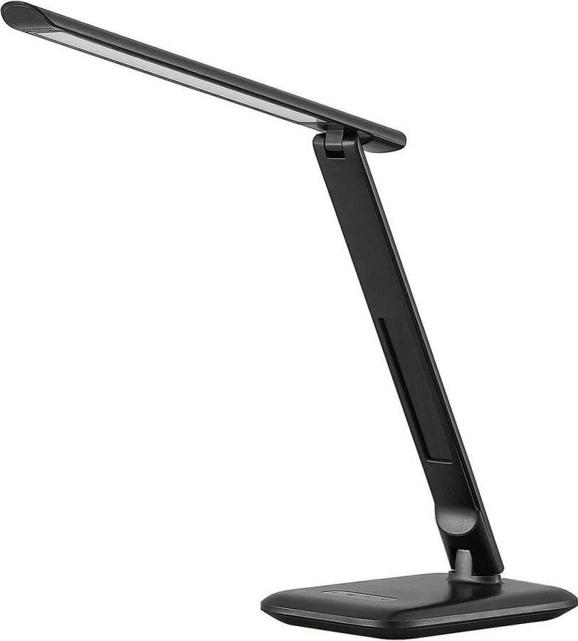 Lindby LED bureaulamp- met touchdimmer 1licht Kunststof ijzer H: 39 cm zwart Inclusief lichtbron