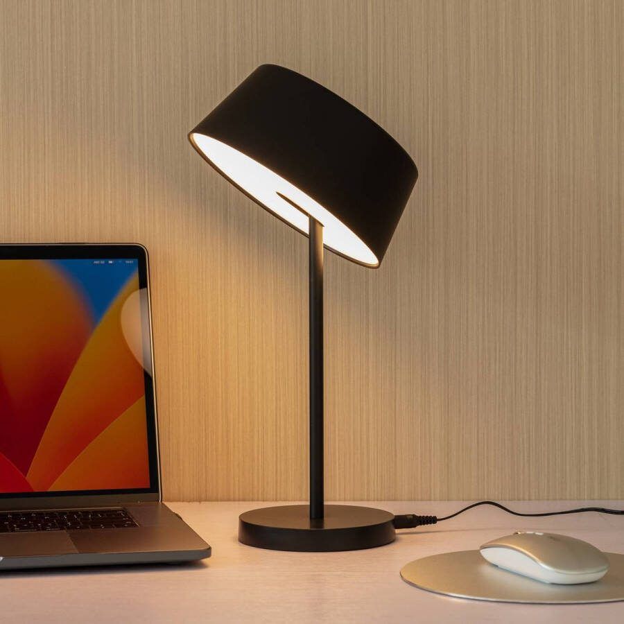 Lindby LED bureaulamp- met touchdimmer 1licht Plastic metaal H: 336 cm zwart Inclusief lichtbron