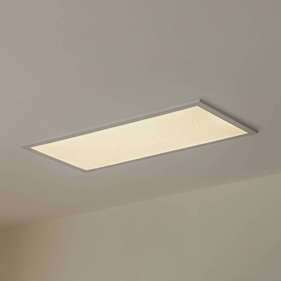 Lindby LED paneel- met dimmer 1licht kunststof aluminium H: 7.3 cm wit Inclusief lichtbron