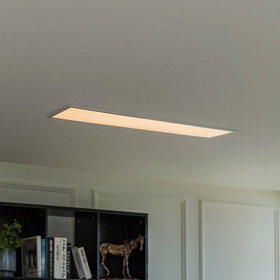 Lindby LED paneel- met dimmer CCT 1licht kunststof aluminium H: 7.3 cm wit Inclusief lichtbron