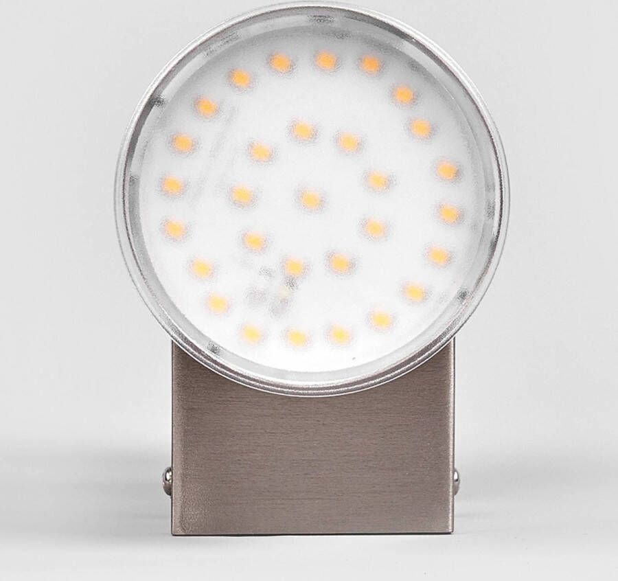 Lindby LED wandlamp buiten 2 lichts roestvrij staal kunststof H: 14.6 cm roestvrij staal Inclusief lichtbronnen