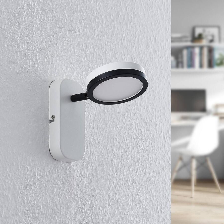 Lindby buitenspot 1licht IJzer H: 15 cm GX53 wit zwart Inclusief lichtbron