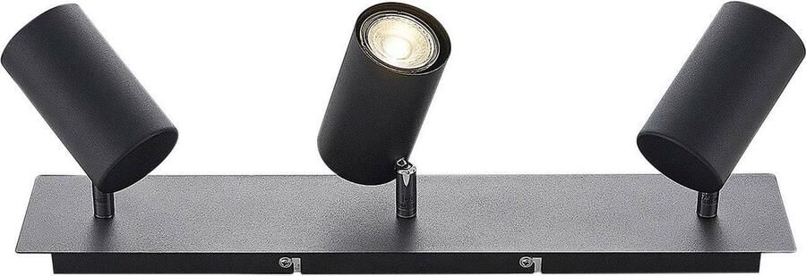 Lindby buitenspot 3lichts metaal H: 12.5 cm GU10 zwart