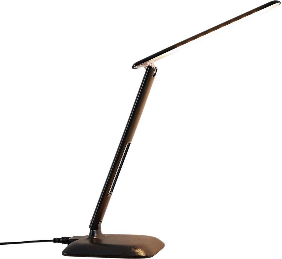 Lindby LED bureaulamp- met dimmer 1licht kunststof metaal H: 34 cm zwart Inclusief lichtbron