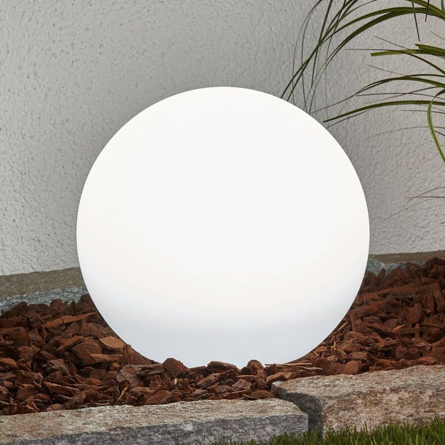 Lindby solar tuinverlichting 2 lichts kunststof H: 46 cm wit Inclusief lichtbronnen